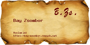 Bay Zsombor névjegykártya