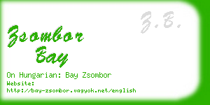 zsombor bay business card